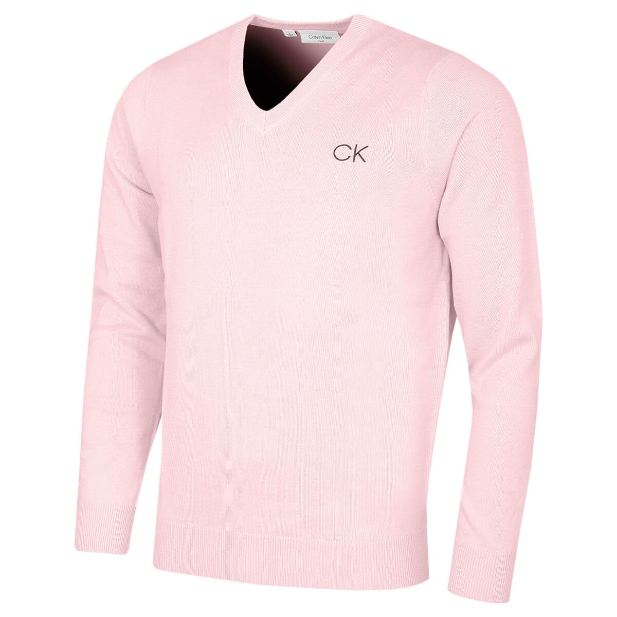 Calvin Klein Men's Pink V-Neck Tour Golf Sweater - Xxxxl