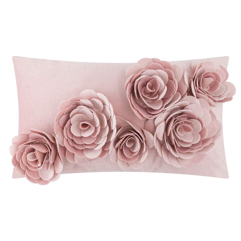 Housse De Coussin Velour Motif Géométrique - 45x45 Cm - Fait Main - Bleu Ciel - Décoration Maison