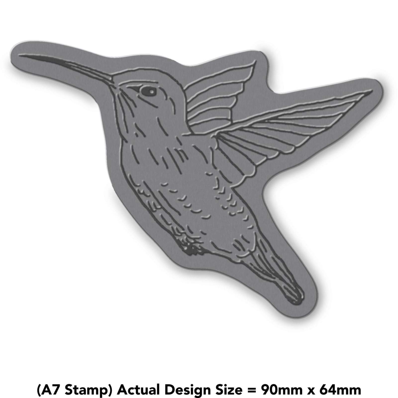 'Hummingbird' Rubber Stamp - Unmounted Design for Crafting & Scrapbooking, A7 (RS00034594)