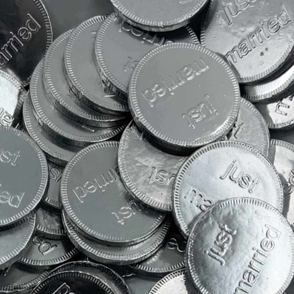 Just Married Chocolate Coins x100