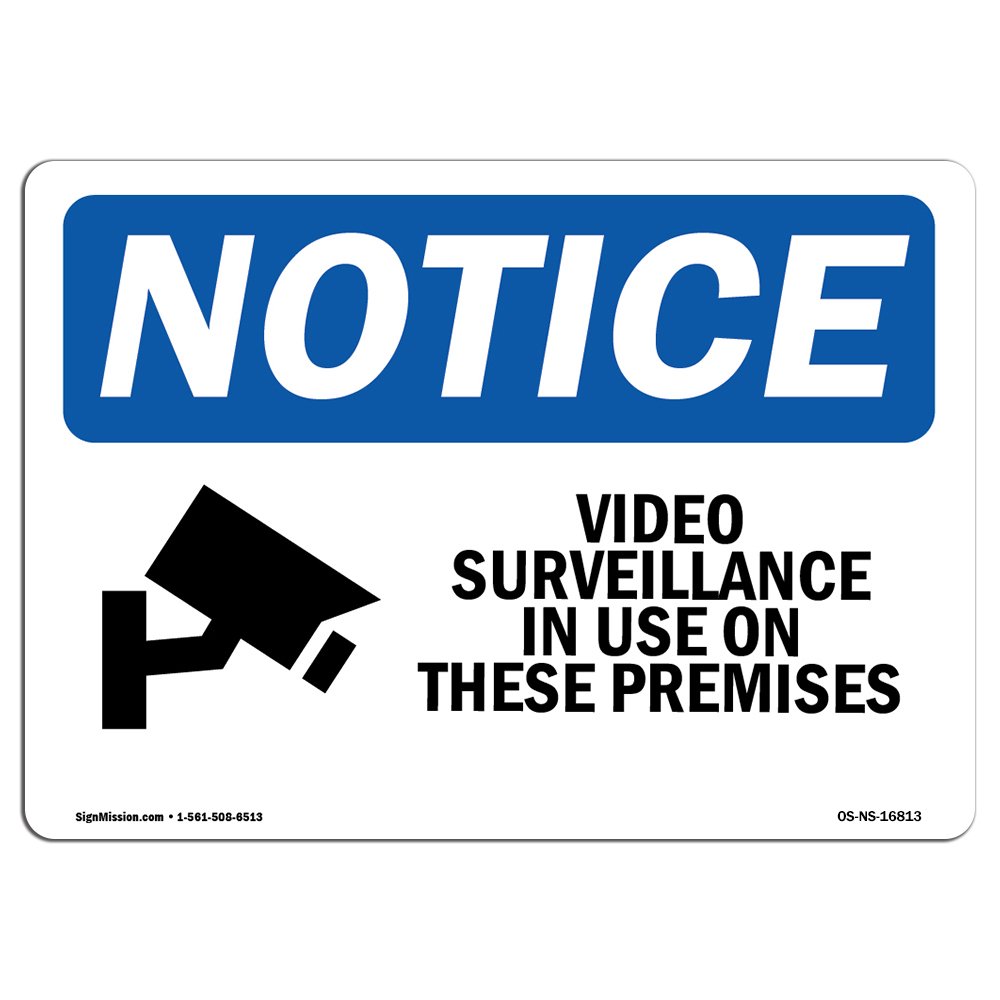 OSHA Notice Sign - Notice Weapon Free Campus | Vinyl Label Decal | Protect Your Business, Construction Site, Warehouse & Shop Area | Made in The USA