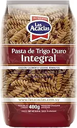Macarrão de Sêmola de Trigo Durum Integral Fusilli Las Acacias 400g