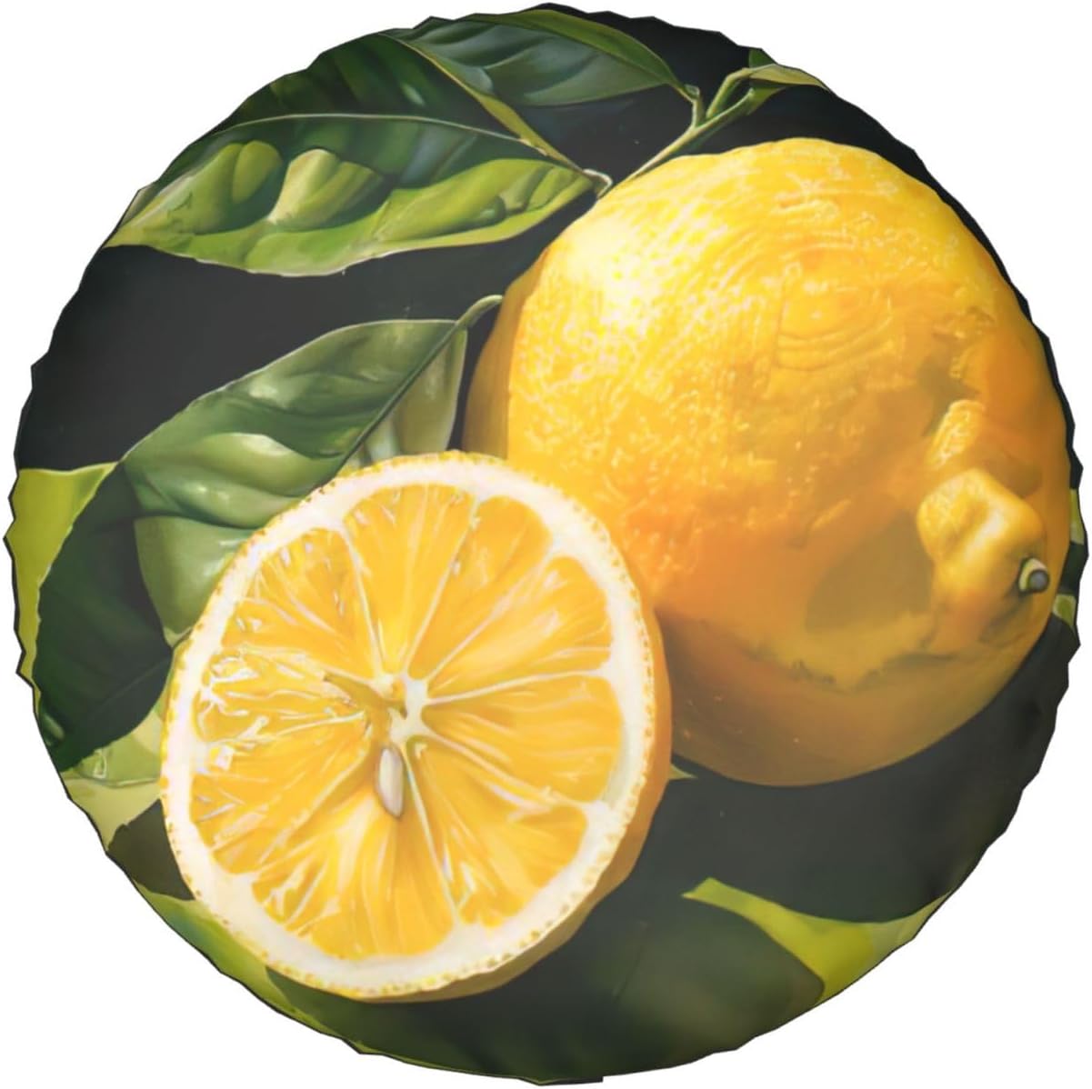 Lemon Fruit Print Tire Cover Universal Spare Wheel for Trailer Rv SUV Truck Camper Travel Accessories