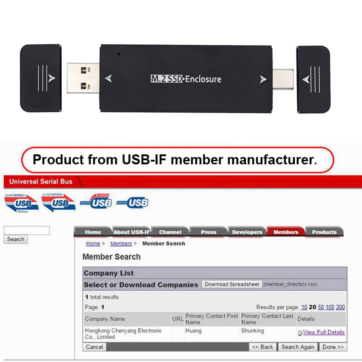 Obudowa PCBA 10 Gb/s z adapterem USB 3.0 Type-C na NVMe M-Key M.2 SATA SSD, 2242/2230 mm, chipset RTL9210B