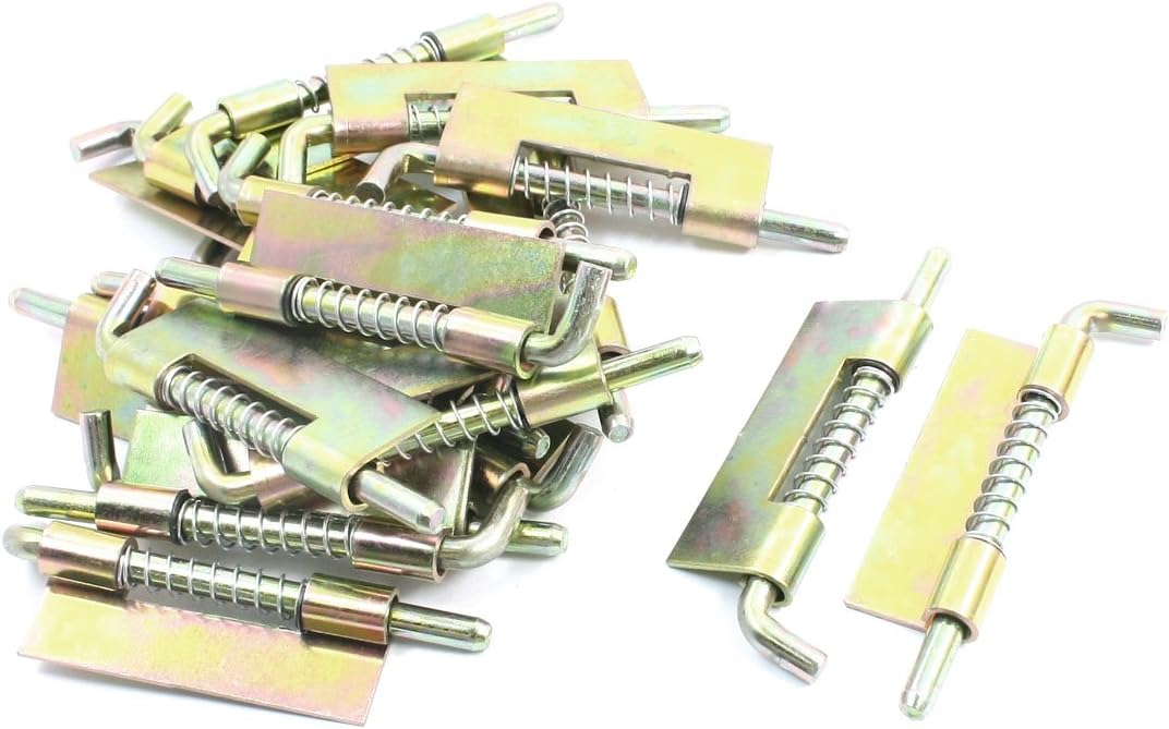 Home Door Door Hardware & Locks Window Safety Part Bronze Tone Metal Right-Handed Spring Loaded Barrel Bolt Latch Latches & Bolts 3.5" 20Pcs