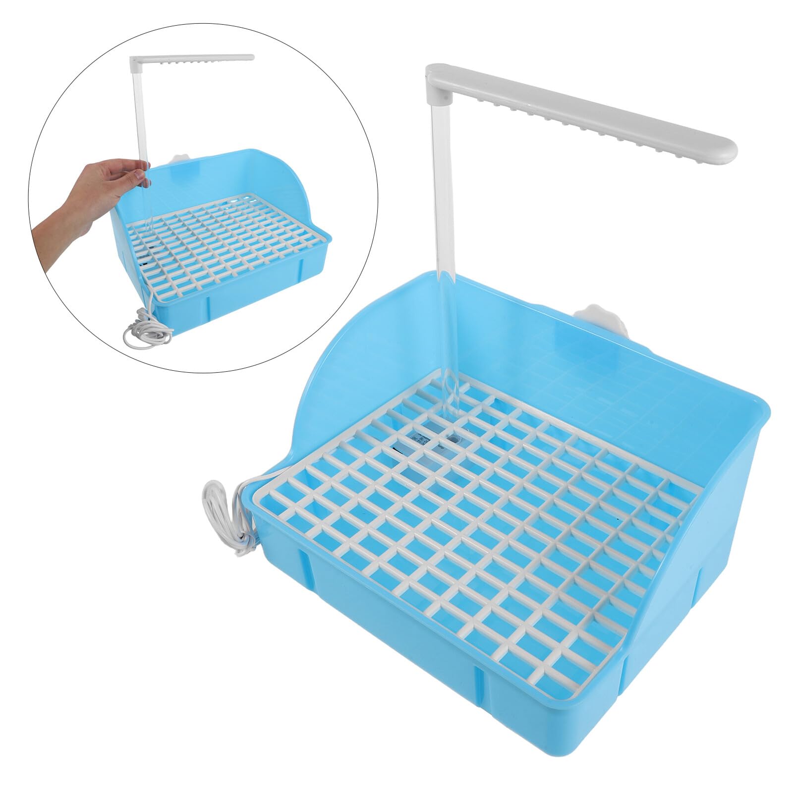 Vasca da Bagno per Uccelli Parrocchetti Doccia, Vaschetta in Plastica Leggera e Silenziosa per Pappagalli e Calopsitte, Accessorio per Gabbia e Bagno Domestico Adatto a Piccoli