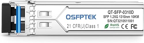 Miniatura 2 de 1Pack 1000BASE-LXLH Gigabit SFP Module, 1310nm, 6.2 mi, DDM, LC Mini-GBIC monomodo para Cisco GLC-LH-SMDGLC-LX-SM-RGD, Ubiquiti UF-SM-1G, Netgear,