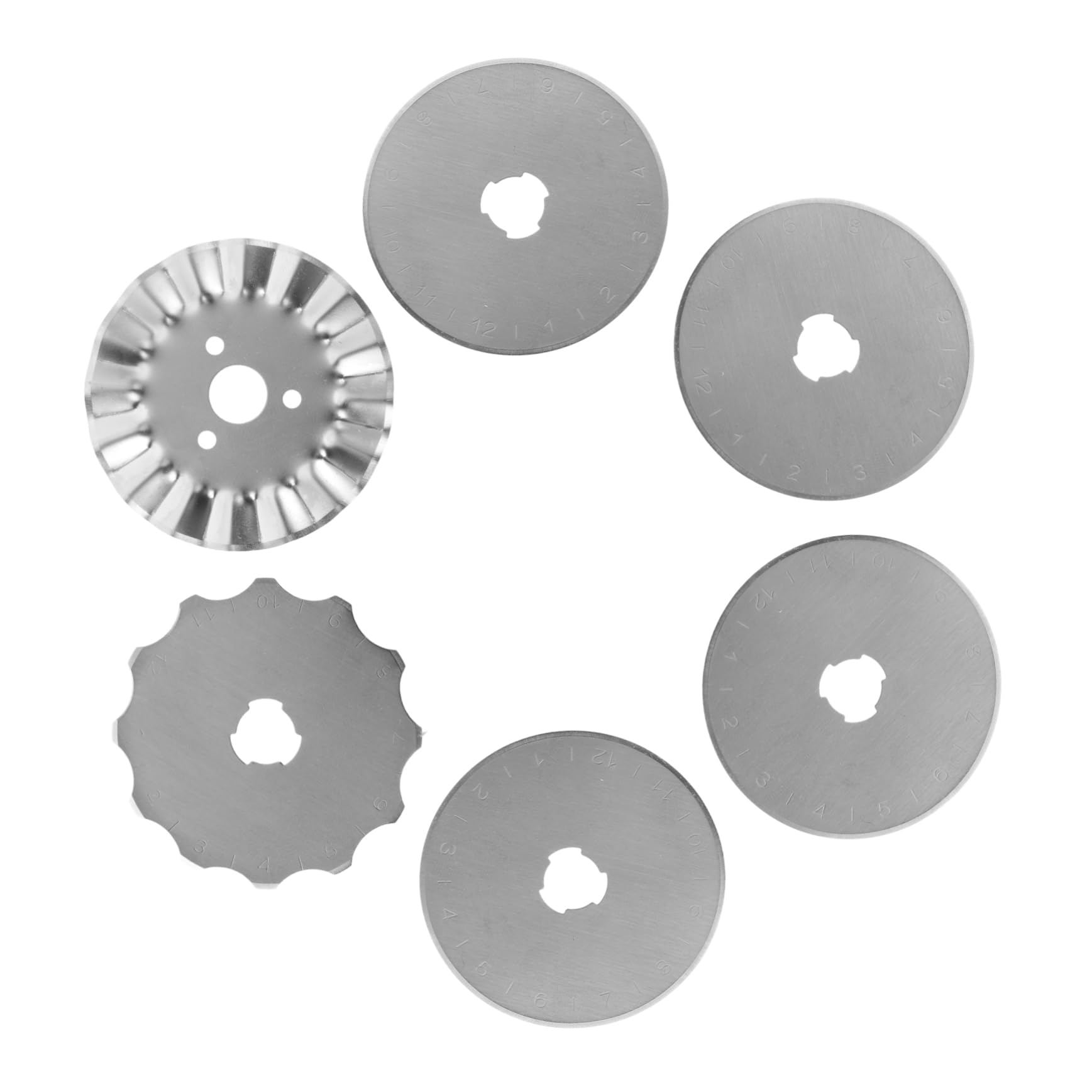 Gadpiparty 4 Sätze Nähklingen Rollschneider Echter Rollschneider Zum Nähen Und Mattieren Rundes Papier Für Rotierenden Rollgrip Stoff Aus Kleine Rollschneiderteile 6 Stück * 4