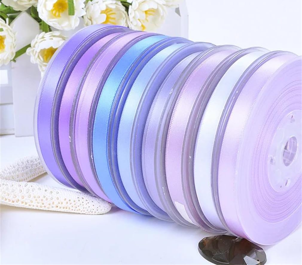 Cinta de satén de doble cara de 100 yardas para manualidades, cintas para decoración de fiestas, bodas, accesorios hechos a mano