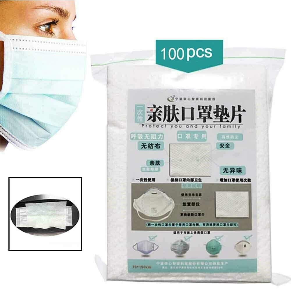 Sofunii 100 Counts Disposable Carbon Filter for face coverings Anti-Fog and Haze Breathing Insert Protection face coverings Filter Anti-dust Filter Type 5 Layer Non-Woven face coverings Gasket