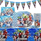 ❁【Das Paket beinhaltet】10 x Teller, 10 x Tassen, 20 x Servietten, 1x Tischdecke, 1x Zugfahne.