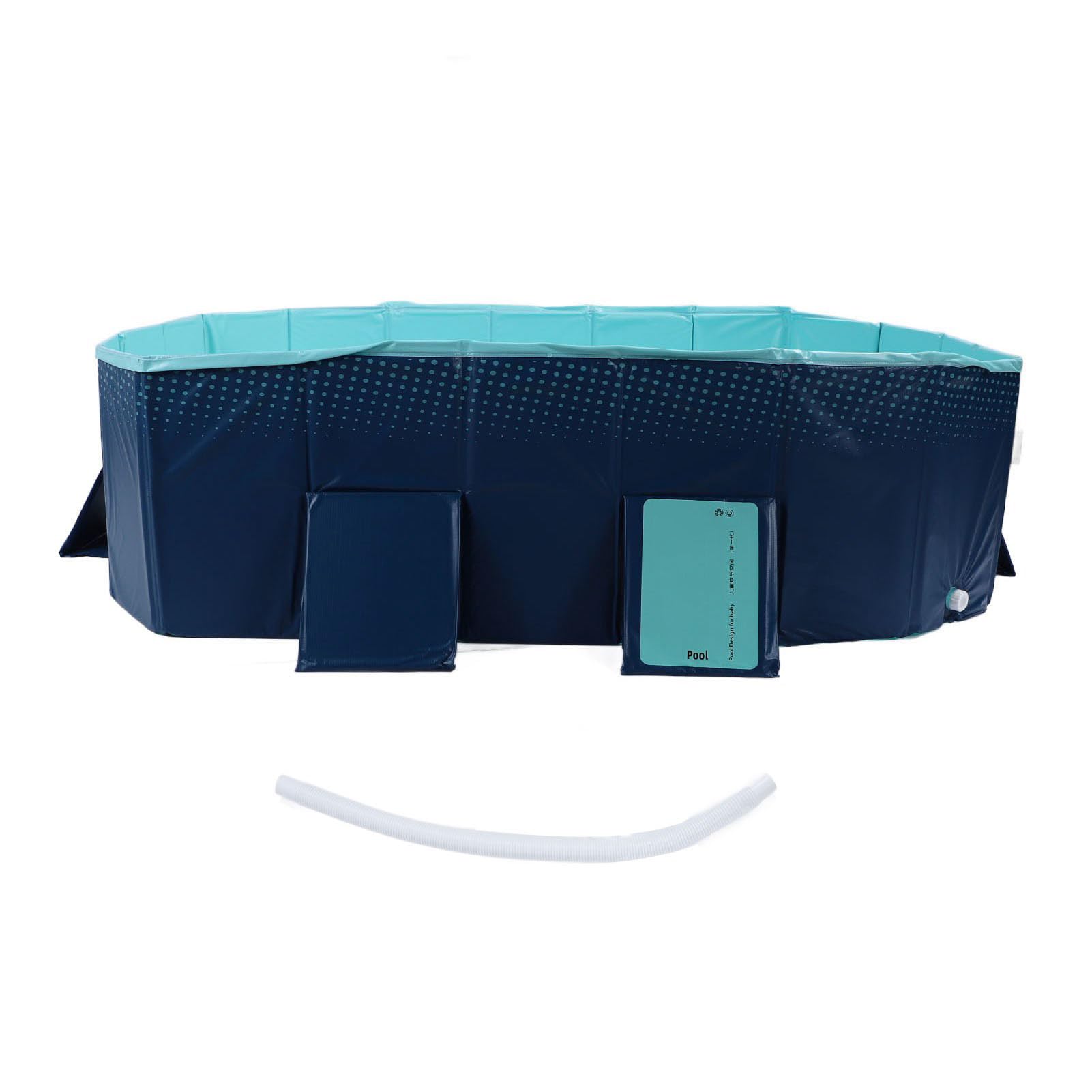Piscina per Cani Pieghevole, Piscine per Cani Non Gonfiabili Resistenti all'Usura Ispessita, Vasca da Bagno Pieghevole con Pareti Laterali Rinforzate per Bambini Famiglia Attività
