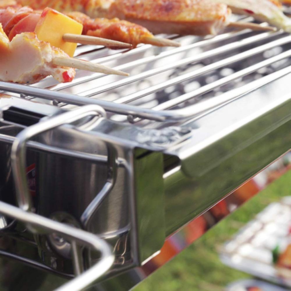 Supporto per barbecue, Griglia for barbecue Barbecue Cucina domestica Picnic multi-persona a carbone addensato di qualità con ripiano da picnic pieghevole portatile selvaggio
