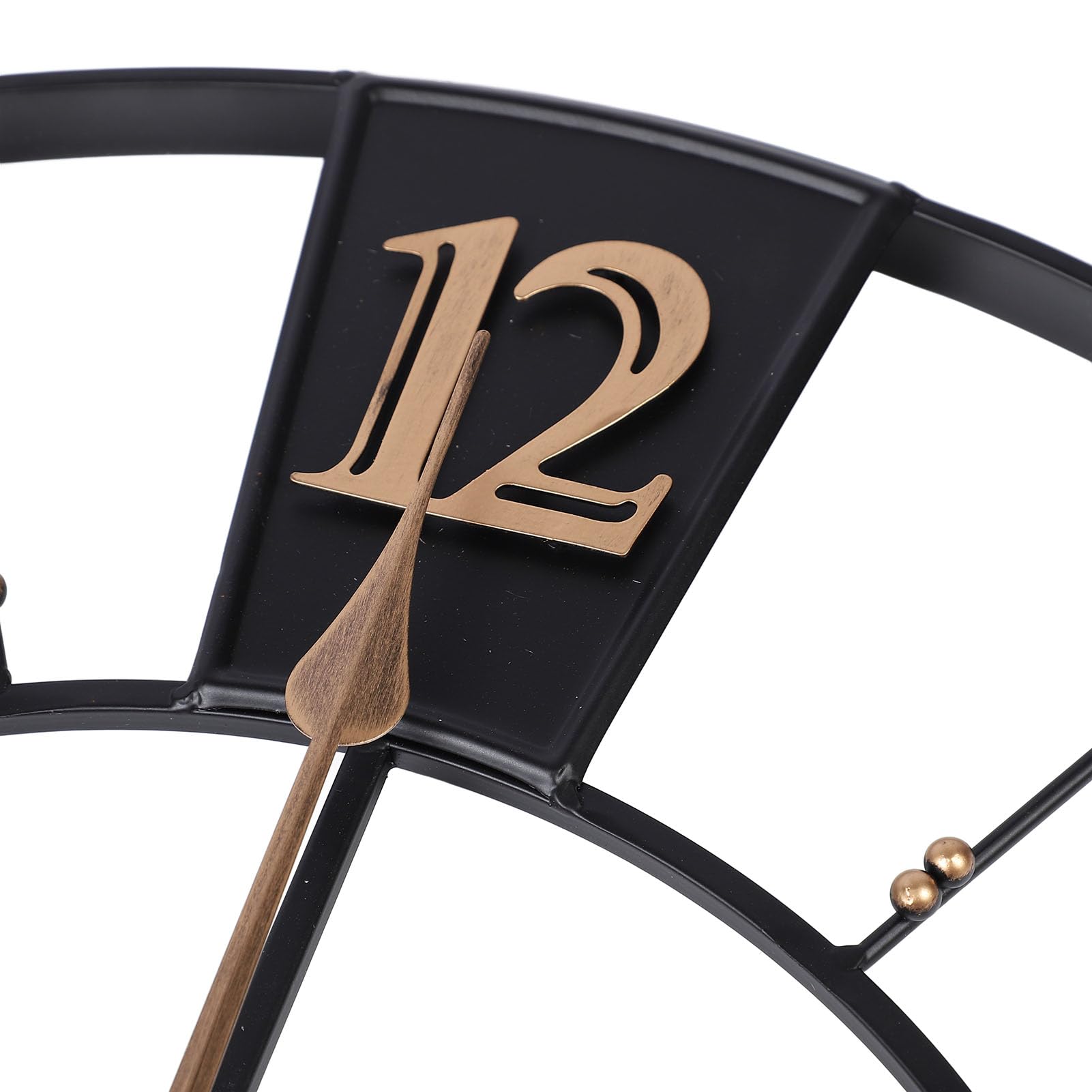 Reloj de Pared Industrial Retro, Diseño Vintage, Reloj Silencioso de Metal para Sala de Estar y Oficina, 23,62 Pulgadas