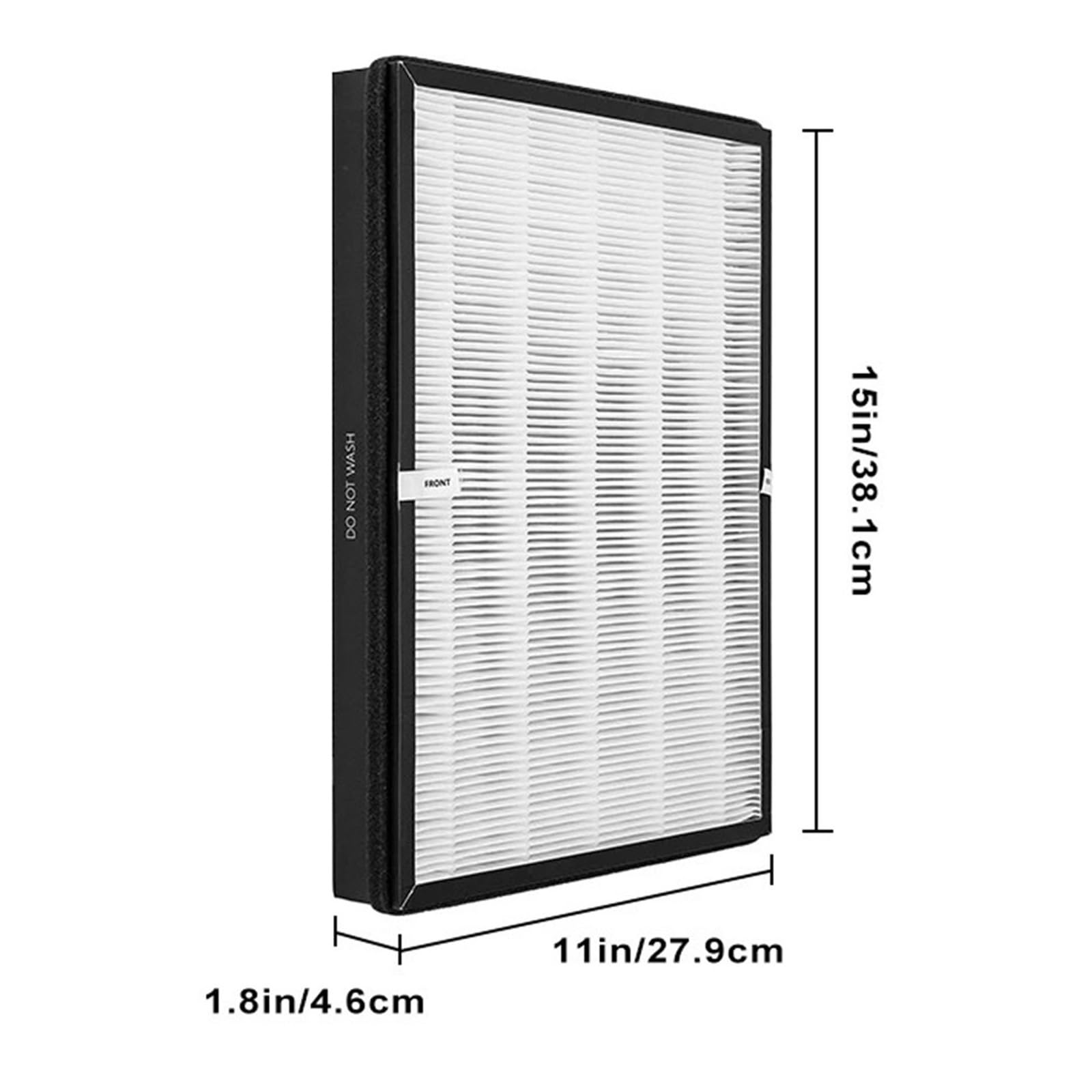 Filtro HEPA, Compatible With TaoTronics, For TT-AP003, Paquete De 2 5 En 1 | Elemento filtrante purificador de aire de repuesto, pieza de olor for eliminación de polvo de carbón activado