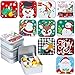 Tanlade 20 Pcs Christmas Cookie Tins Candy Box with Lid Santa Snowman Elk Tinplate Candy Boxess Decorative Novelty Treat Gift Funny Stocking Stuffers for Adults Kids Holiday Xmas Party Supplies