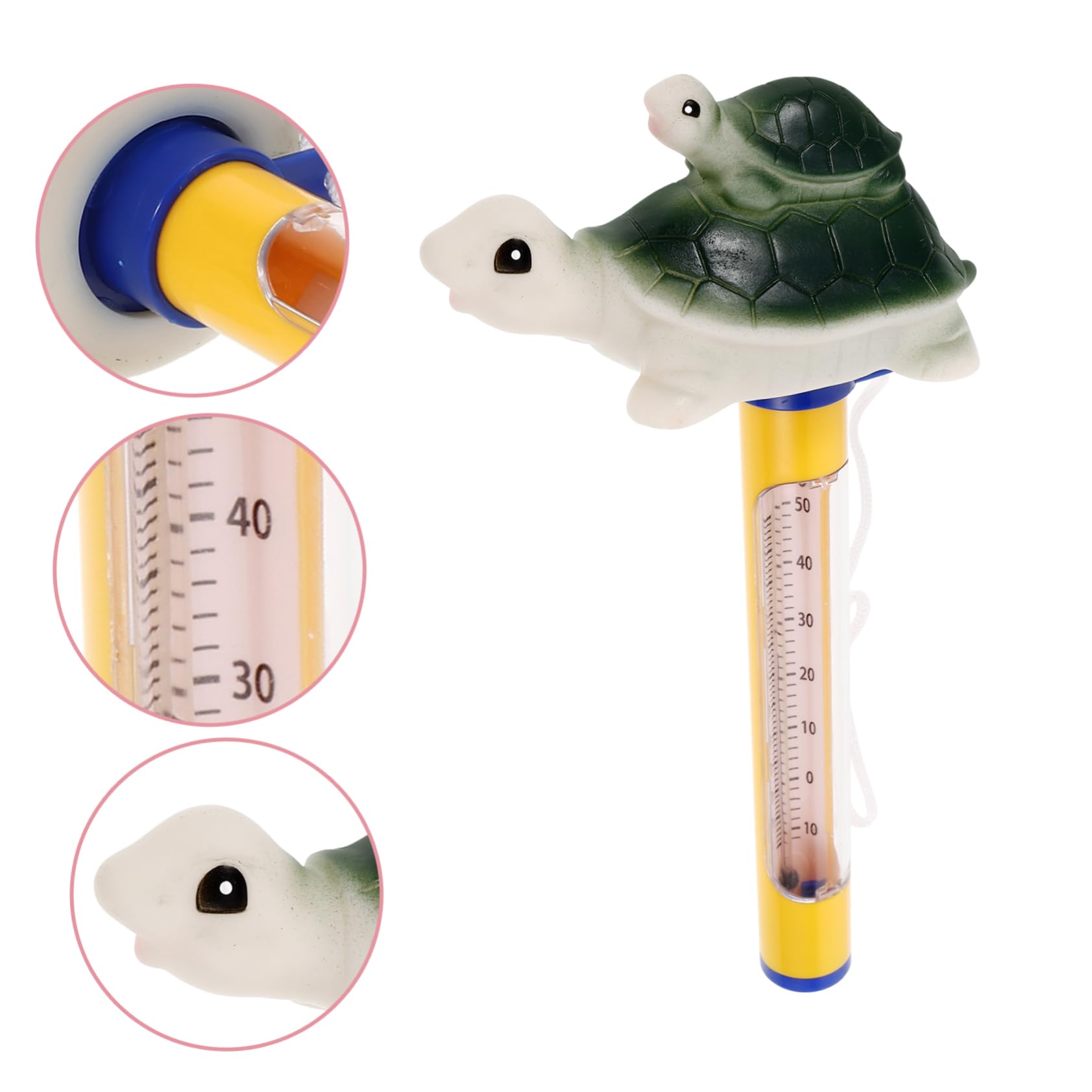 TOYANDONA 4 Pezzi Termometro Galleggiante per Stagni Misuratore Temperatura Forma per Vasche Idromassaggio e Acquari con Sicurezza