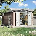 Jolydale 10 Ft. W X 12 Ft. D Outdoor Metal Storage Shed