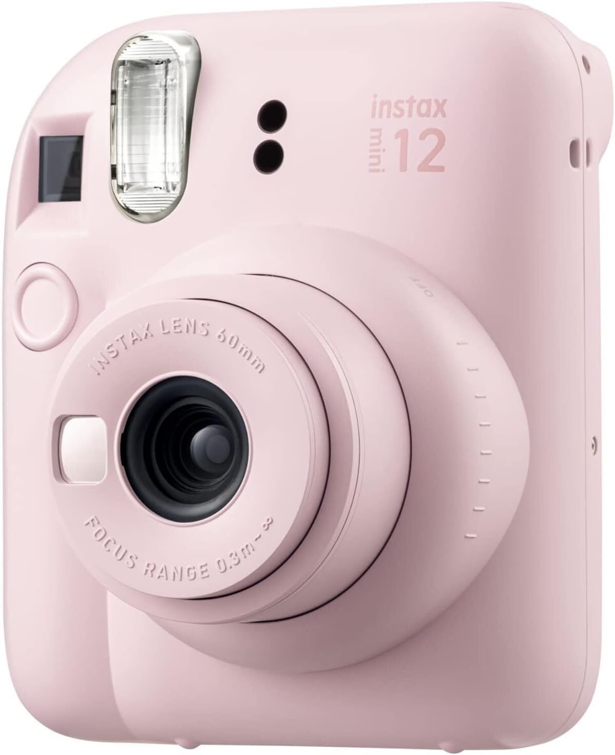 Fujifilm Instax Mini 12 Camera with Fujifilm Instant Mini Films Bundle with + Sunshine Photo Microfiber Cleaning Cloth (Blossom Pink + 80 Sheets/CC1)