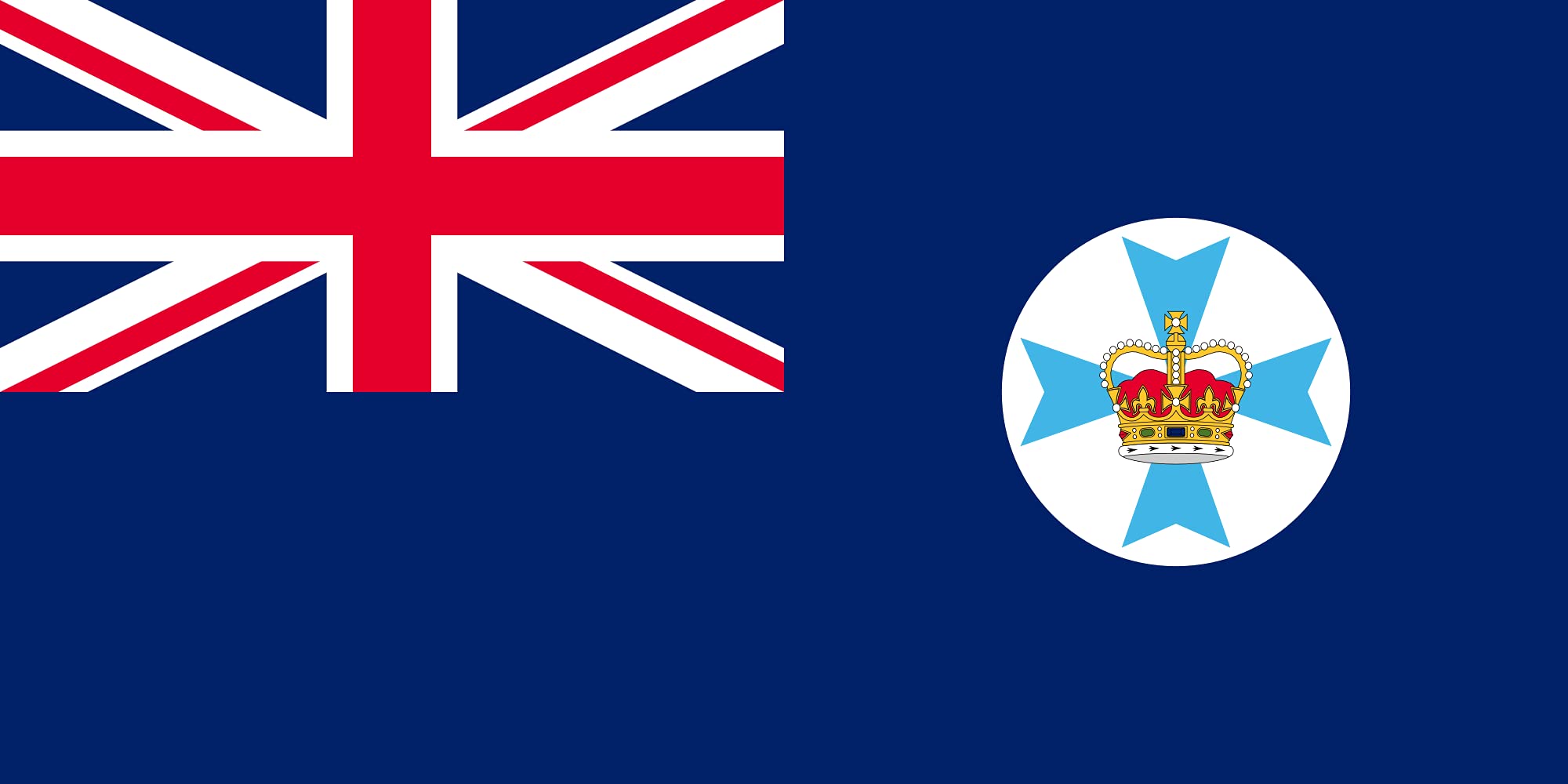 Drapeau Large Queensland Paysage 1.5m² pour Mât de Jardin