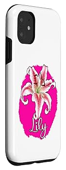 Amazon.com: iPhone 11 Stargazer Lily Flower Name Pink Floral
