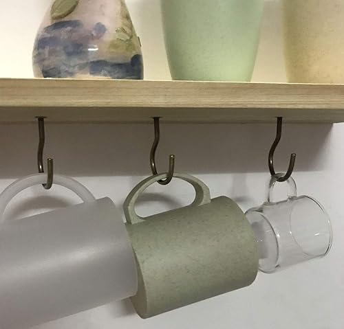 Miniatura 4 de Ganchos para tazas de 2 pulgadas, ganchos de bronce y latón antiguo, 20 unidades, para techo, taza, cortina, cocina, colgador de plantas,