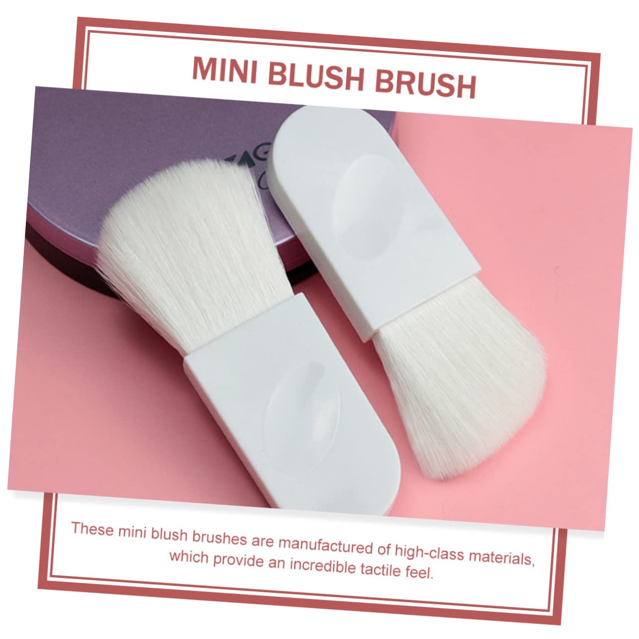 POPETPOP 25pezzi Pennelli Per Trucco Con Setole Morbide Brush Per Blush e Mischiare Facile Da Trasportare Design Unico e Carino Per Appassionati Di Make up e Principianti Bianco
