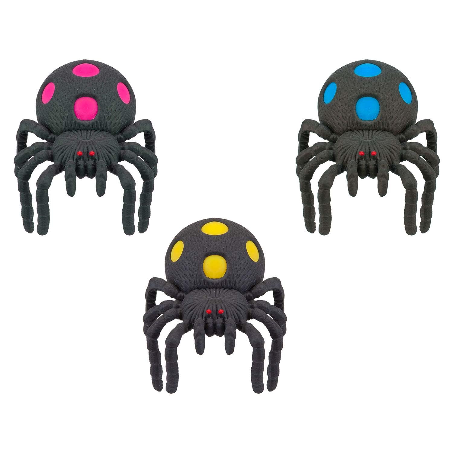 Vfm E-Store Multicolour - Squishy Spider Toy 1 Piece Mystery Bag Hallows Party, Trick Or Treat Spooky Halloween Parties, Creepy, Fright, Costume, Fancy Dess Accessories And Props - 21. 2Cm