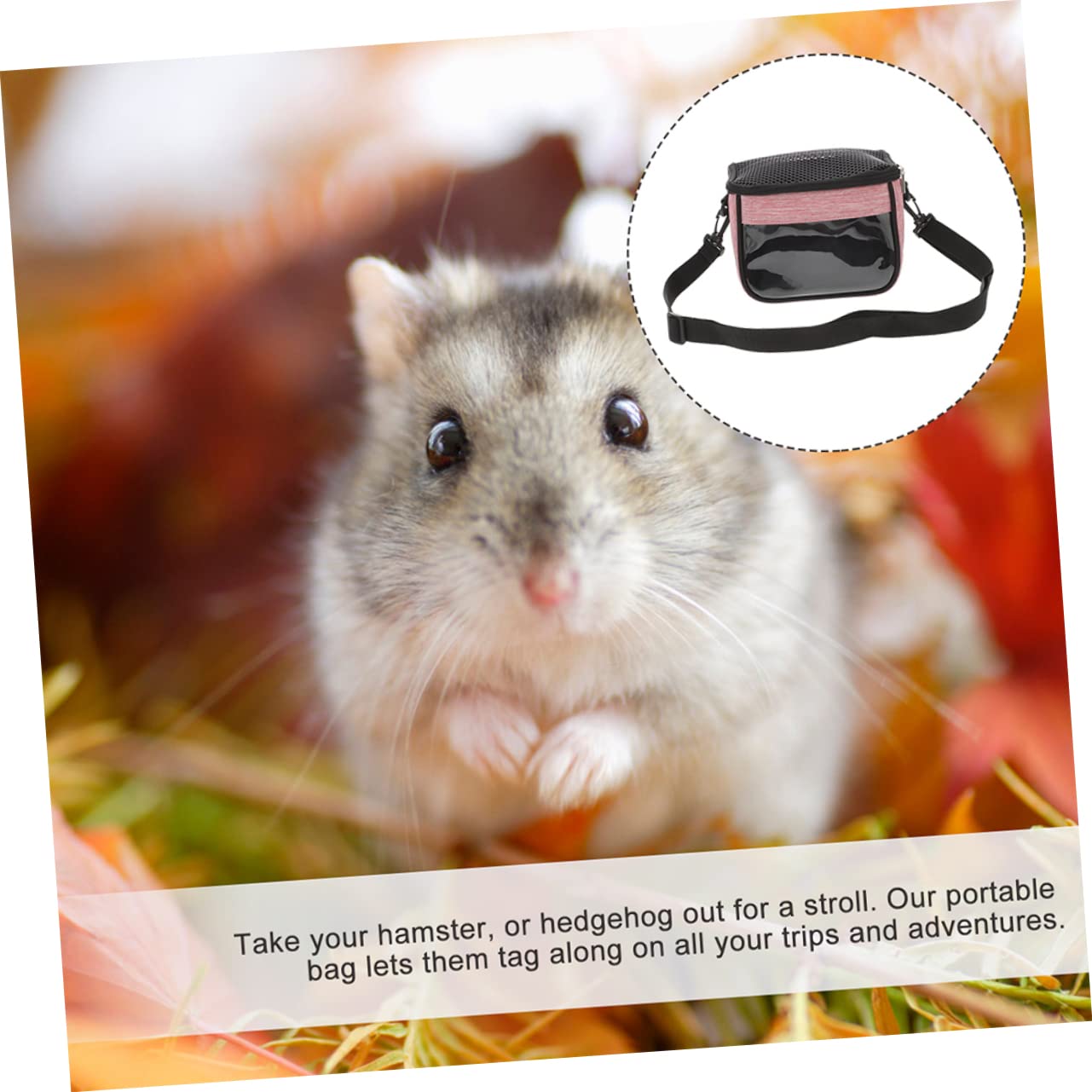 Abaodam Compact Animal Carrier Multi Function Pet Bag for Guinea Pigs Hamsters Hedgehogs More Comfortable Ventilated Design for Outdoor Travel