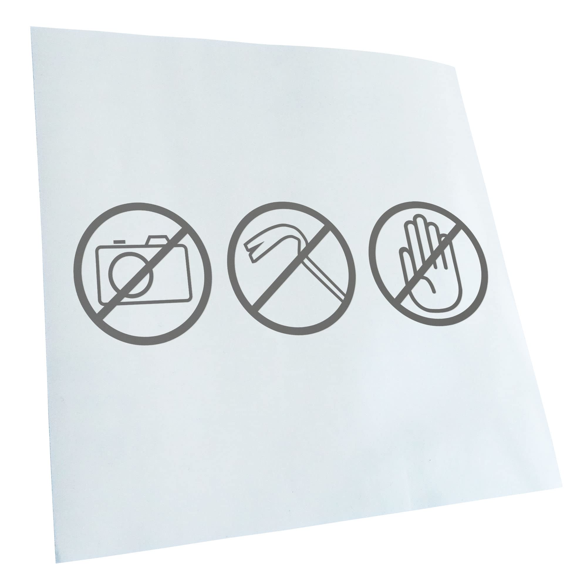 Kiwistar - Car Sticker - Grey - 60 x 18 cm No Foto, Dont Touch,... - Rear Window Car Sticker Weatherproof for Car Truck Moped Truck - Sticker Exterior Self-Adhesive Tuning Accessories for Window