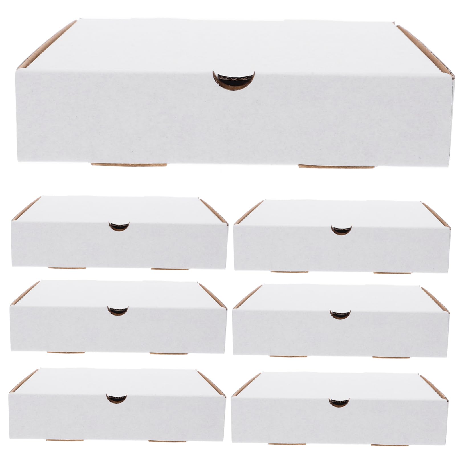 Amosfun 30piezas Cajas Pizza Kraft Cartón Corrugado Reutilizables Para Pizza Pasteles Galletas Almacenamiento