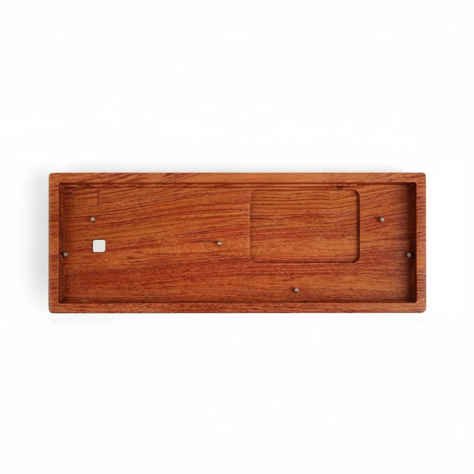 Custodia Tastiera in Legno Massello Meccanico Accessorio Computer Involucro PC Finitura Manuale E Supporto Polso Abbinato Adatta per Appassionati E Ambienti Casa, Palissandro