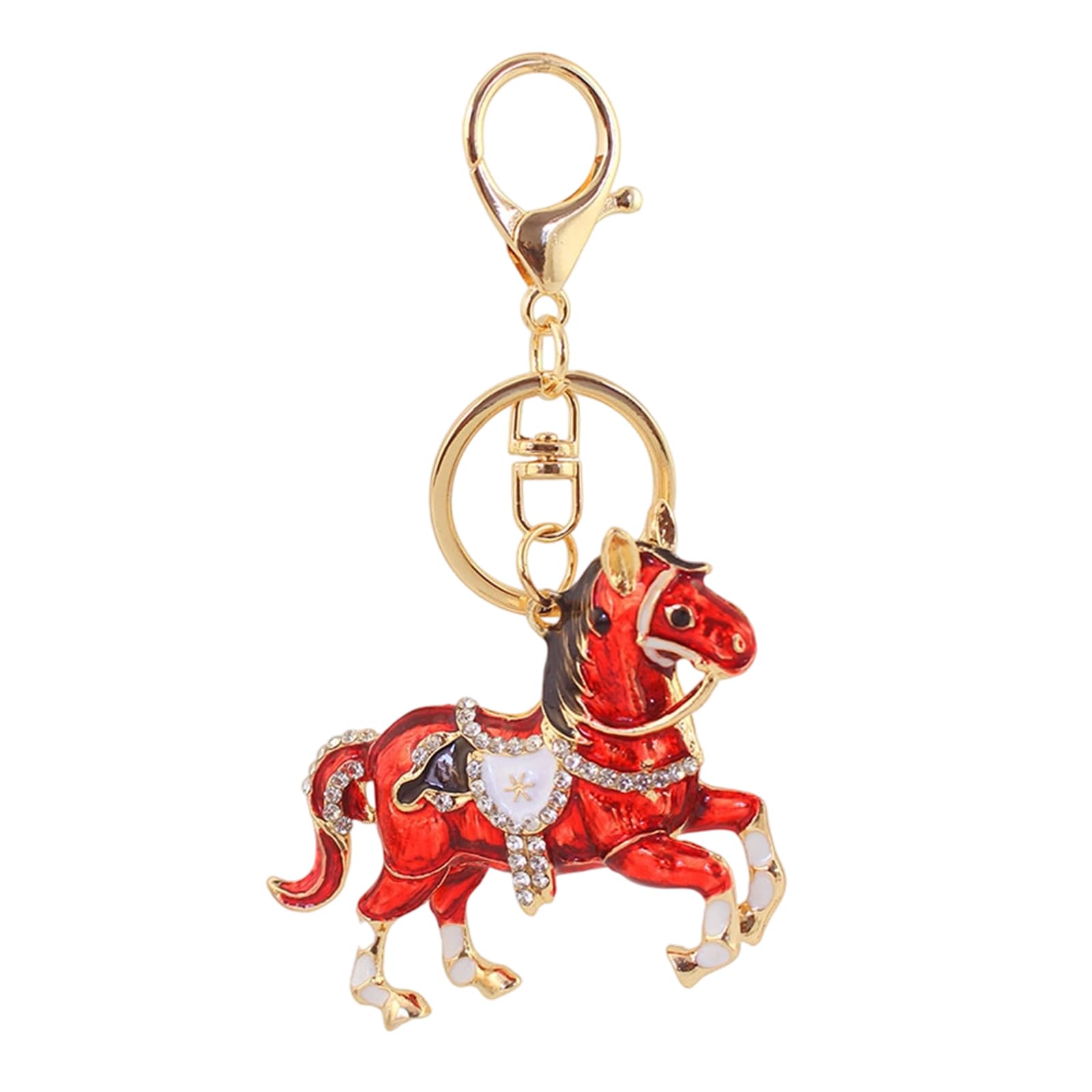 Maxtonser Lightweight Horse Shaped Keychain Stylish Holder Charm Featuring Secure Clasp Mechanism For Easy Portable Carry