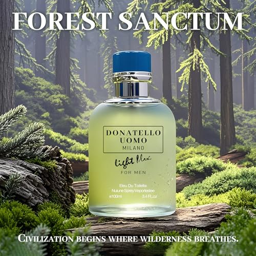 Image of Men's Cologne Donatello UOMO Light Blue with Citruses,Bergamot,Neroli,Lavender and Sage Eau De Toilette Spray,Long-Lasting Scent Perfume for Men Great Holiday Gift, 3.4 Fl Oz /100 Ml