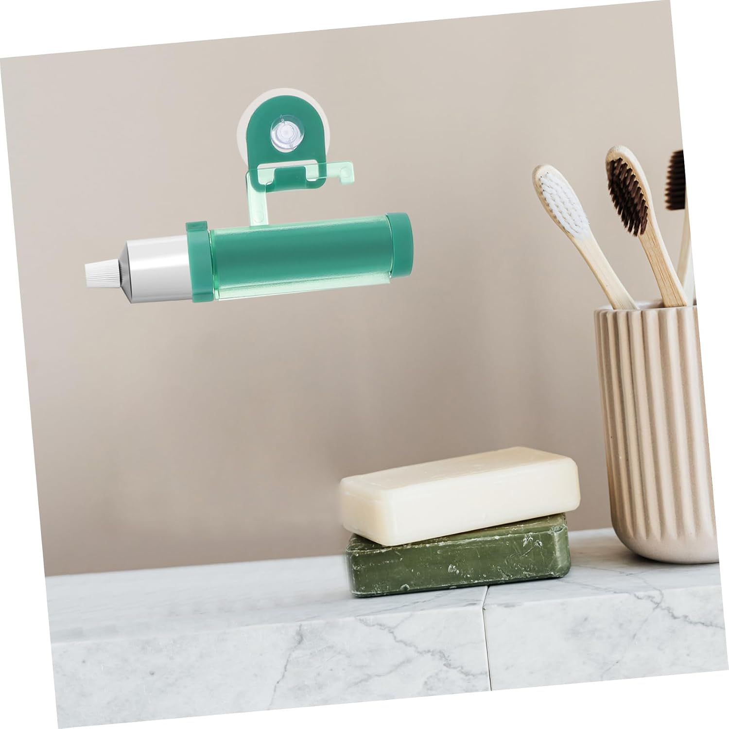 5Pcs Toothpaste Squeezer Creative Suction Cup Design Multi-Function Facial Cleanser Toothpaste Extruder Saves Waste Organizes Bathroom Easy to Use Tool