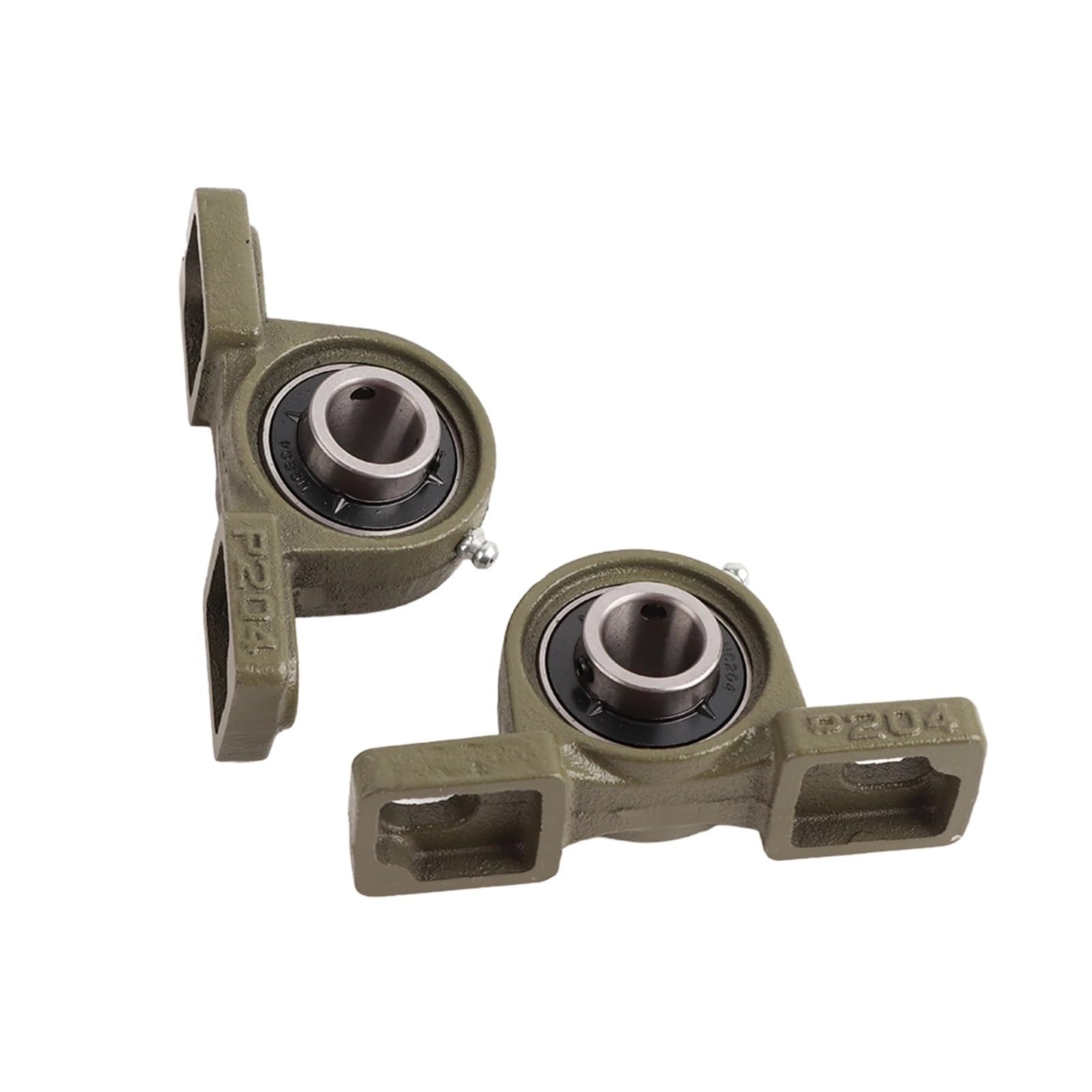 Rodamientos pequeños, 2 piezas, 12-80 mm de diámetro, rodamiento de bolas de dos pernos, carcasa de bloque de almohada, rodamiento de autoalineación, soporte de eje, rodillo esférico(UCP205 25 mm)