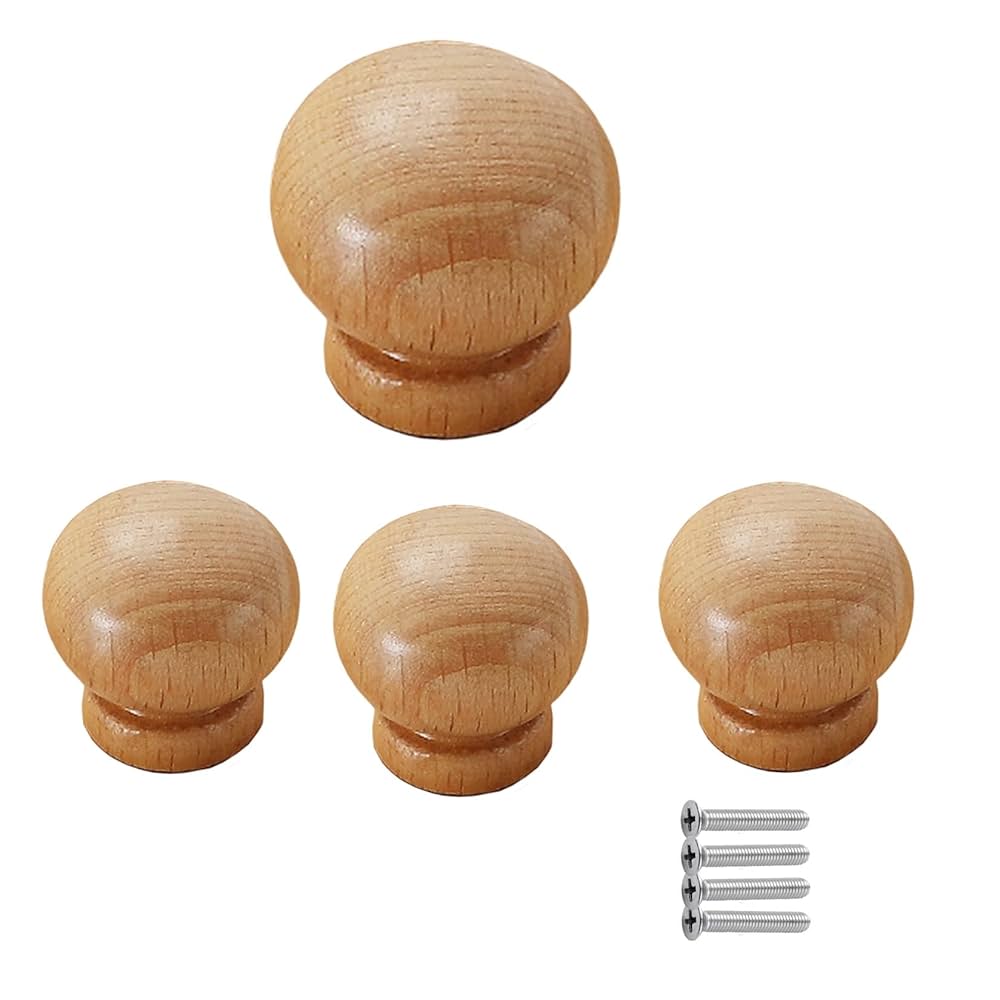 Amazon | 取っ手 つまみ おしゃれ 4 個セット 丸型 直径 24mm