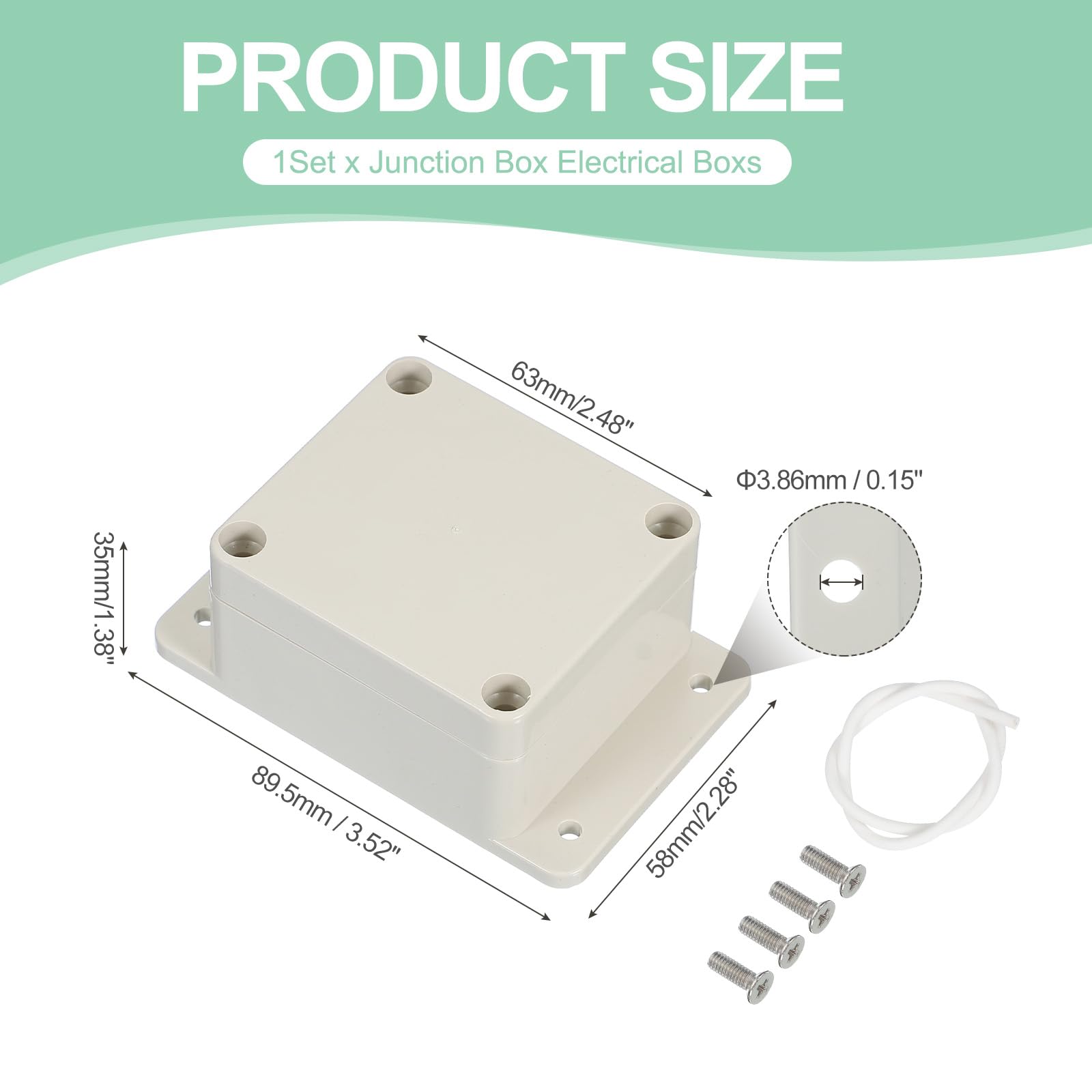 PATIKIL 63x58x35mm Junction Box - Image 2