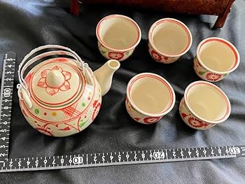 Amazon.co.jp: □込み□□バッチャン焼 安南焼 茶器セット 急須