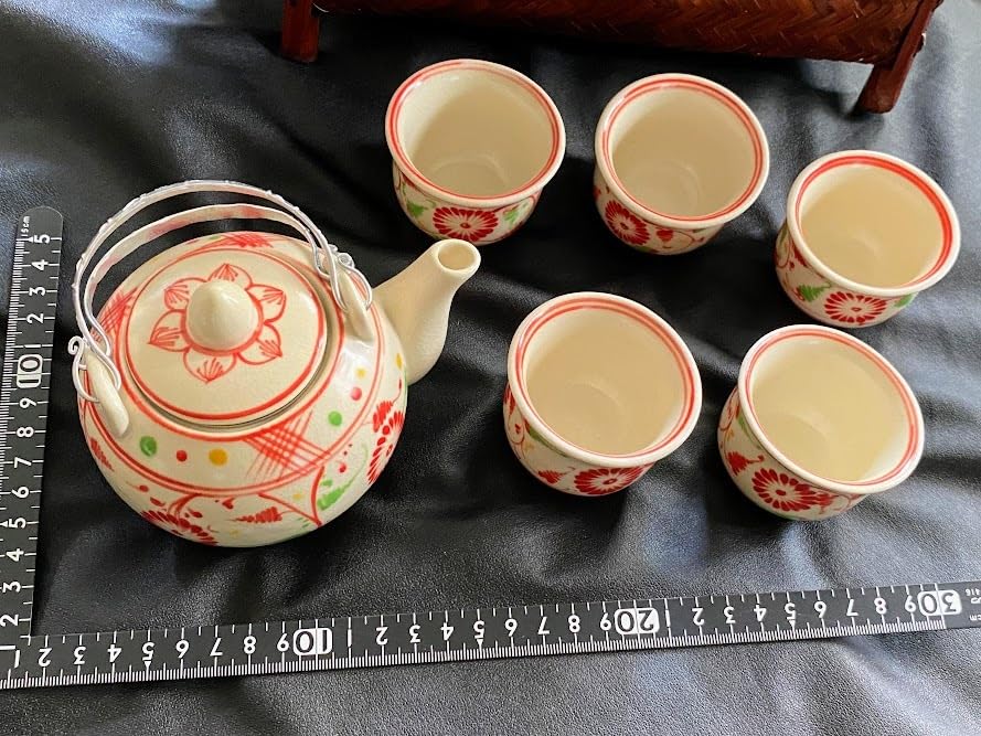 Amazon.co.jp: □込み□□バッチャン焼 安南焼 茶器セット 急須