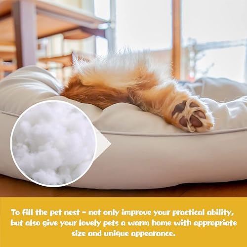 Miniatura 6 de Relleno de fibra de poliéster, relleno para animales de peluche, 12.3 onzas, relleno de fibra de alta calidad, relleno para coser, relleno de