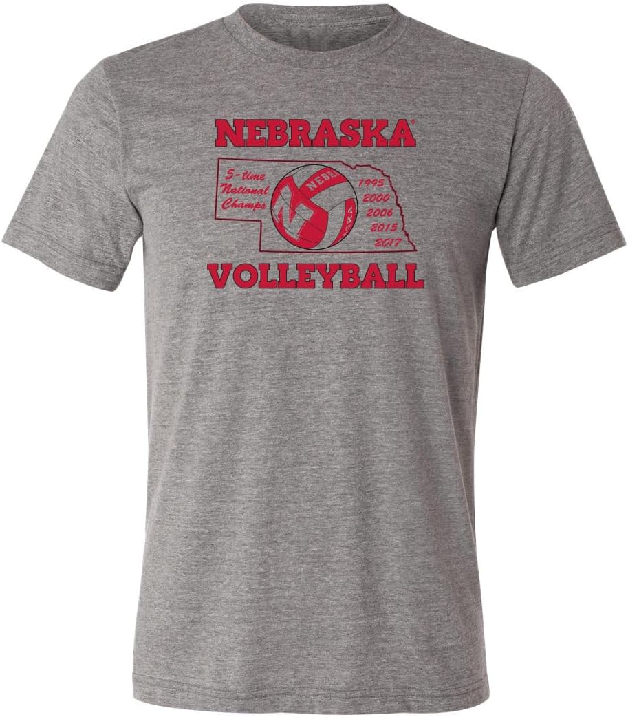 CornBorn Premium Tri-Blend Nebraska Volleyball Shirts - Super Soft Husker Volleyball Designs