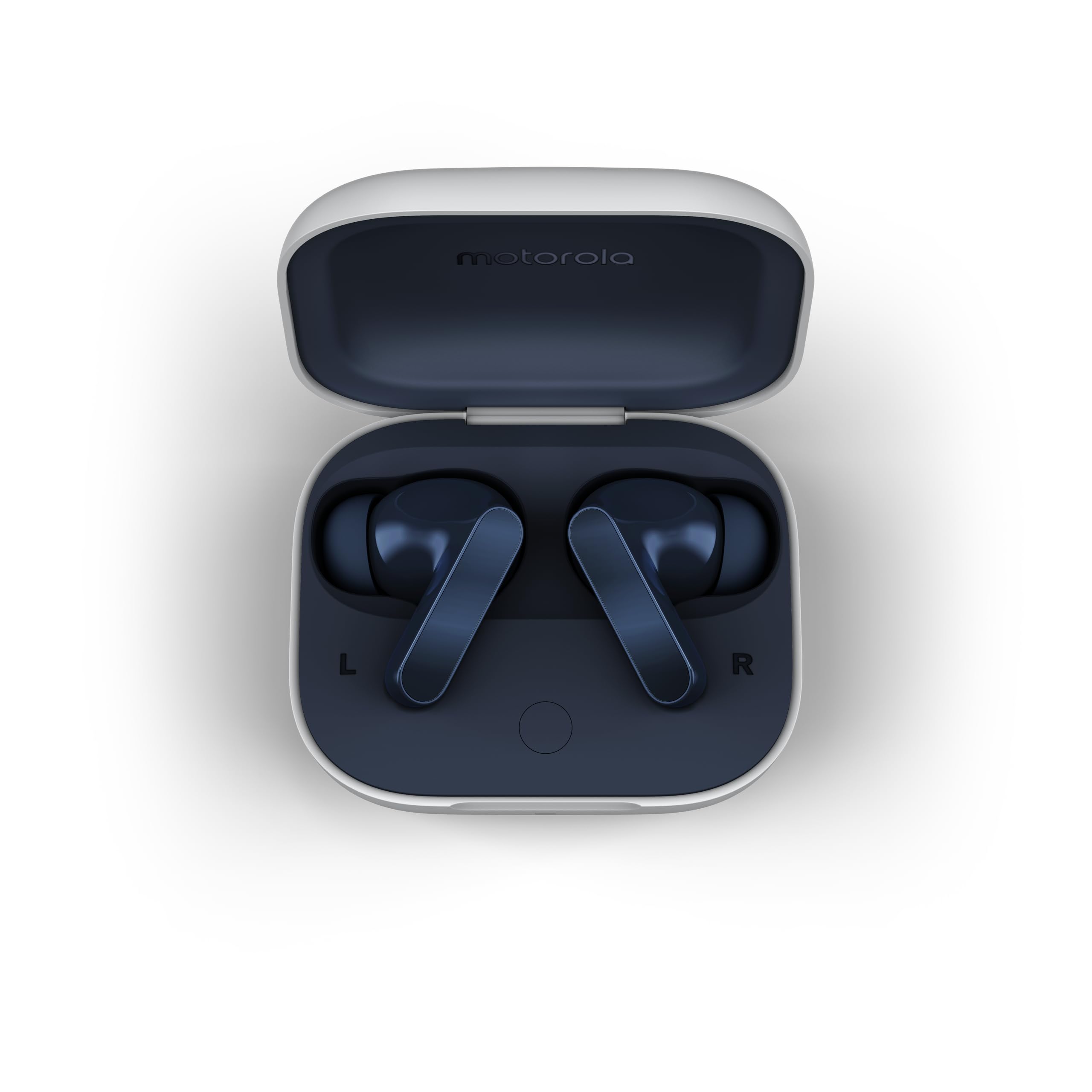 Motorola Moto Buds, Bleu Marine [Version française] | écouteurs sans fil, Son immersif avec Dolby Atmos, réduction de bruit, autonomie 42 heures, 3 micros