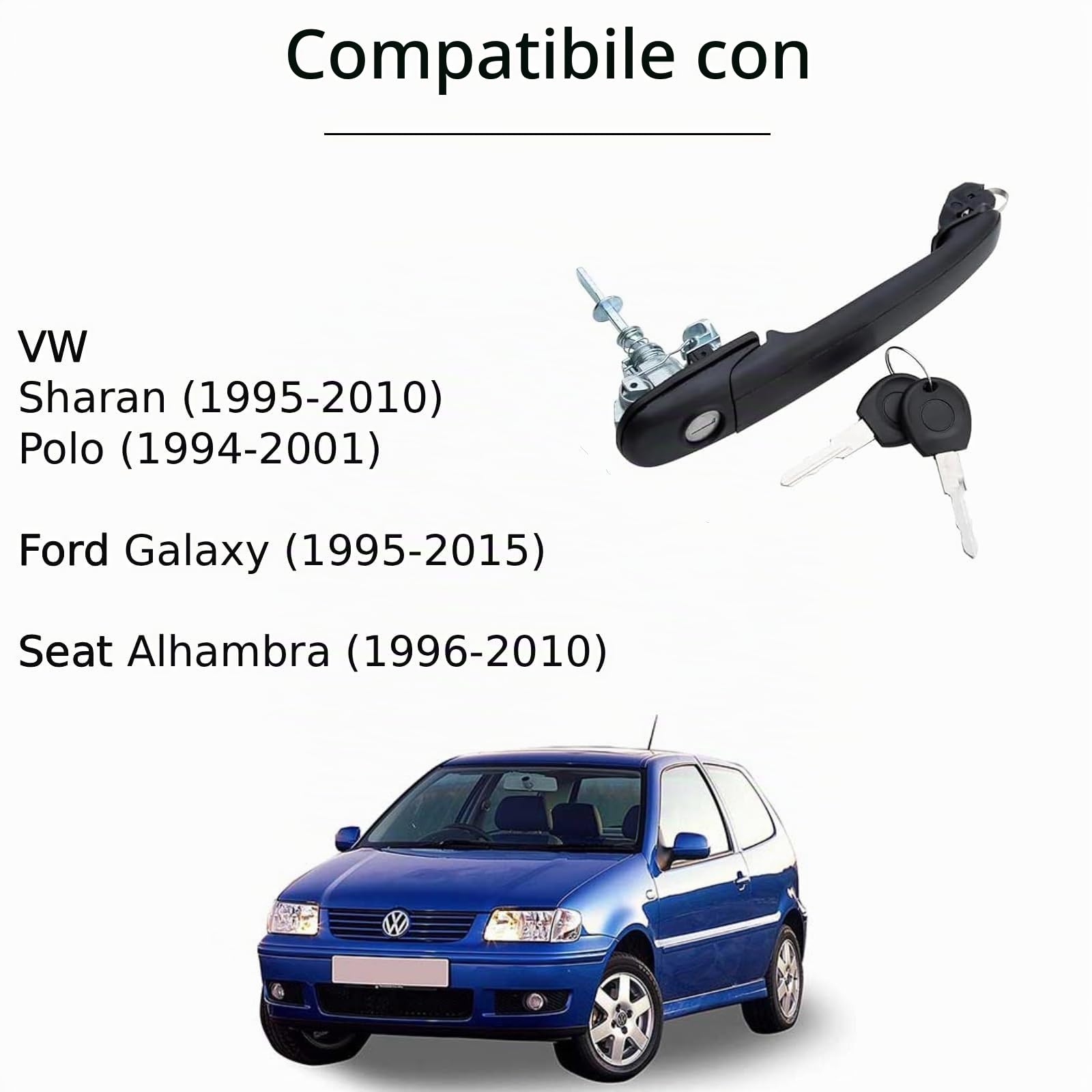 Twowinds Maniglia 6N0837207 Compatibile con Ford Galaxy - Sinistro