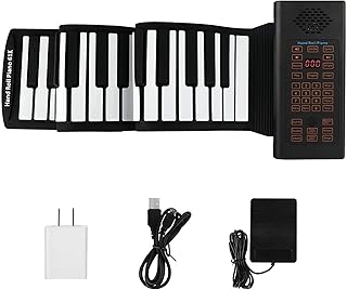 Hami 88 Keys Roll up Piano Portable Electronic Piano, Flexible Kid's Foldable Roll Up Educational Electronic Digital Music Piano Keyboard with Recording