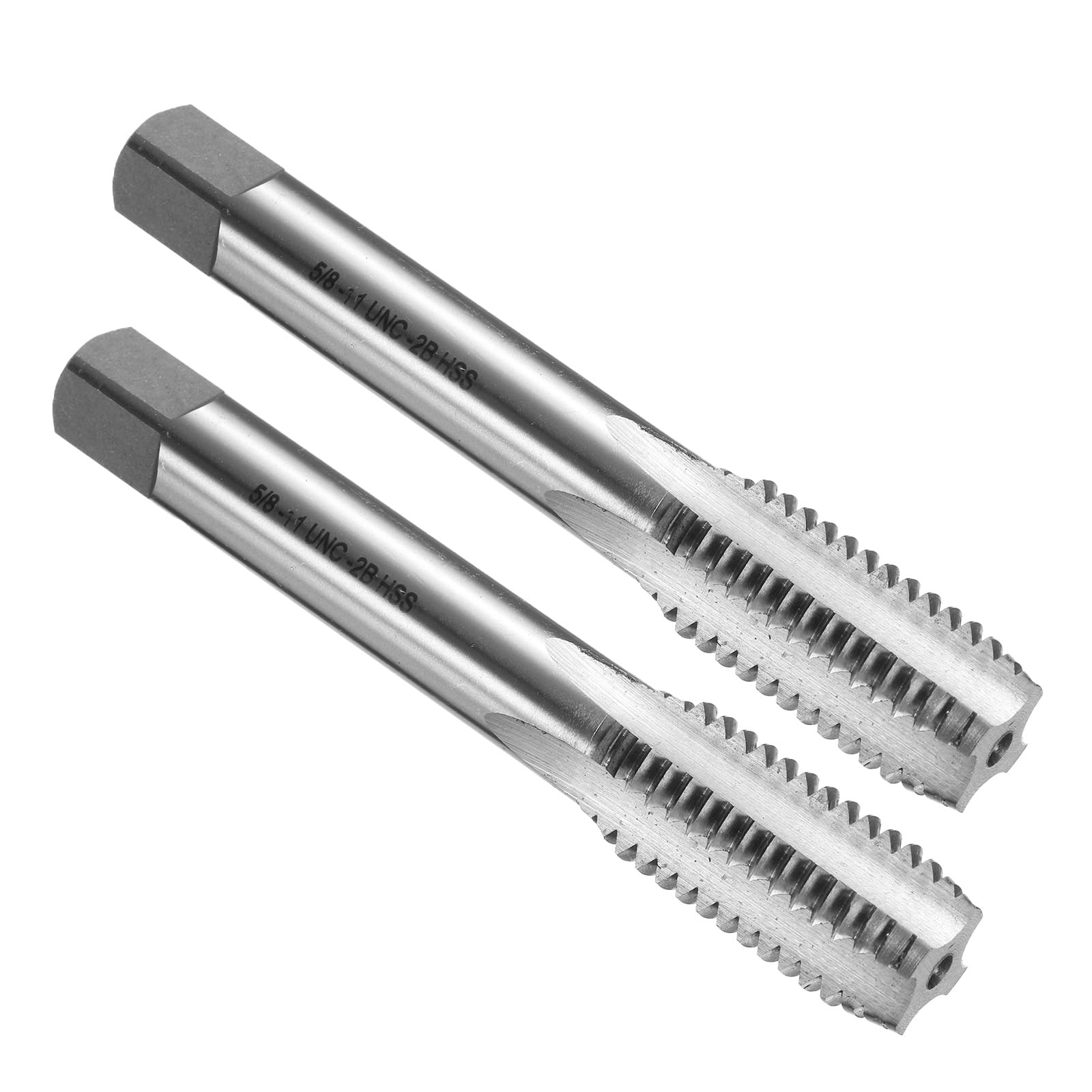 QUARKZMAN 2pcs Maschio A Fondo 5/8-11 UNC 2B Filettatura A Fondo Stile Filettatura Maschi Ad Alta Velocità Acciaio HSS6542 Scanalature Dritte Utensile Per Filettatura