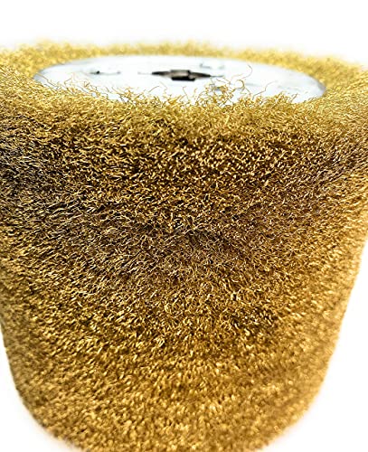 Image of SIGNI Copper Wire Drawing Polishing Burnishing Wheel for surface finishing of Stainless Steel, Aluminum, Metal and Wood (COPPER Wire 0.13mm)