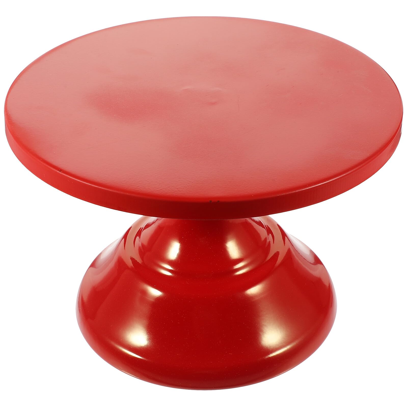 Ciieeo Soporte redondo de color rojo para cupcakes y frutas de mostrador, elegante soporte para tartas de boda o fiesta