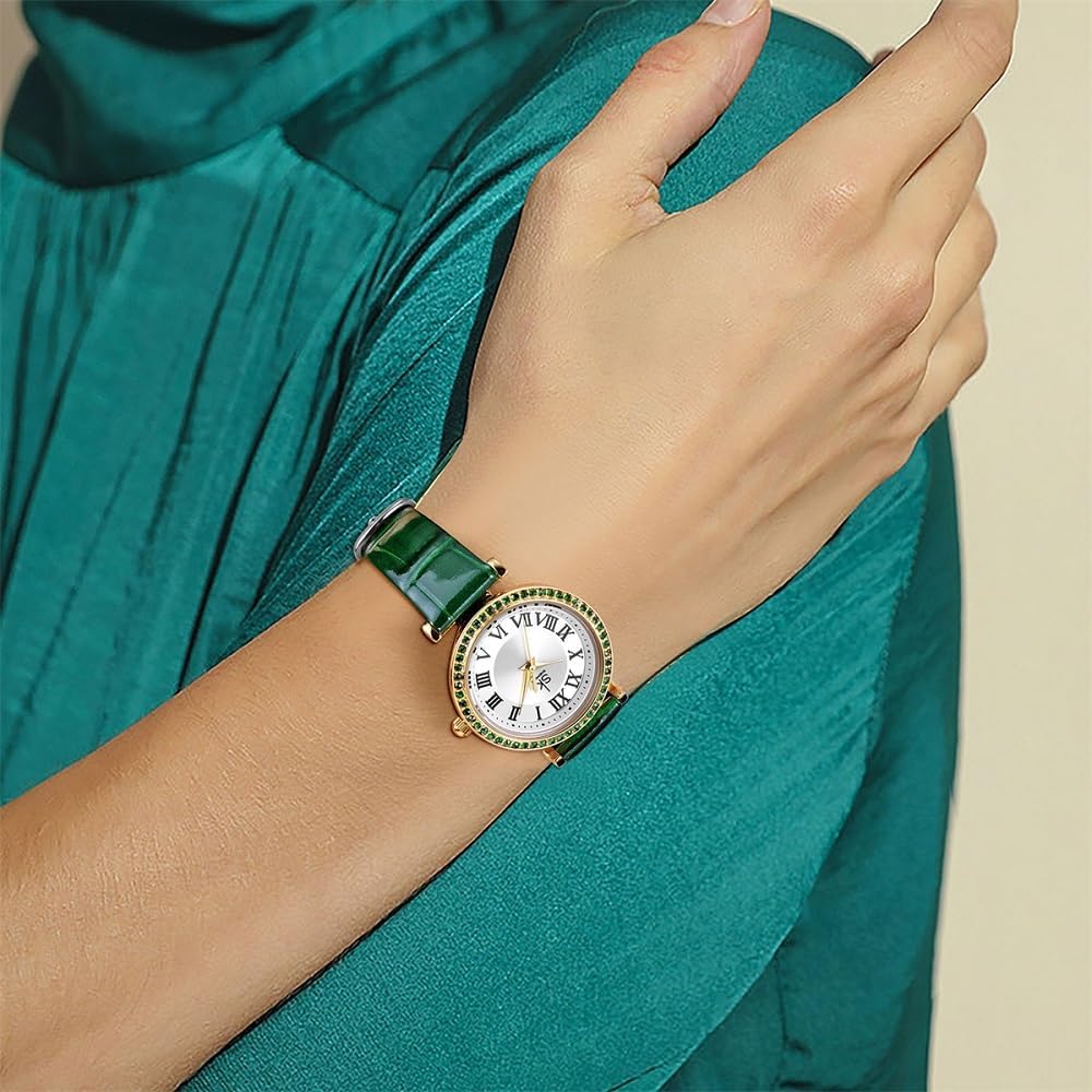 SHENGKE SK Fashion Crystal-Accented Watch for Women with Roman Numerals, Easy Read Dial Watch - Image 2