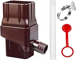 Sistema de Captação de Água da Chuva, Desviador Inteligente para Calhas Padrão de 2 x 3 polegadas, MARROM, Tamanho real
